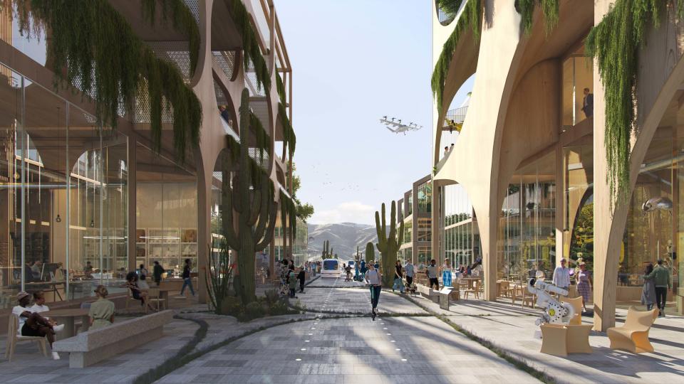 A focal point of the city, set to house around 5 million, will be its transportation – with Telosa's streets prioritizing bikes and pedestrians, as well as slow-moving autonomous cars.