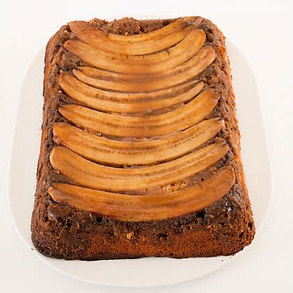 Chocolate-Peanut-Butter-Banana Upside-Down Cake