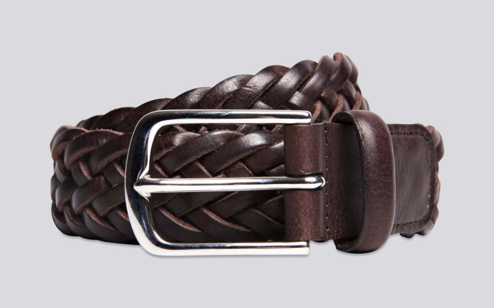 Woven leather belt £50, asket.com