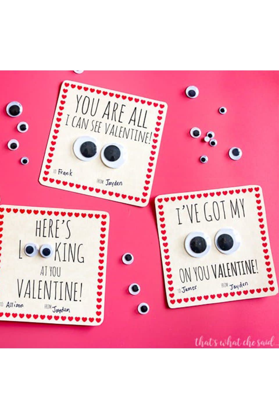 Googly Eyes Valentine Cards