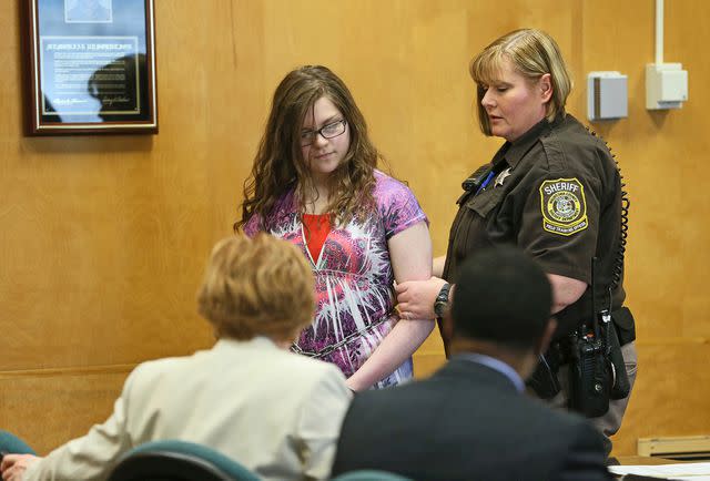 <p>Michael Sears/Milwaukee Journal-Sentinel / AP, Pool</p> Anissa Weier appears in court on February 20, 2017.