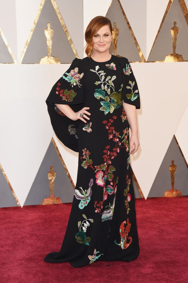 Le meilleur : Amy Poehler porte Andrew Gn à la 88e cérémonie des Oscars, le 28 février 2016 à Hollywood en Californie.
