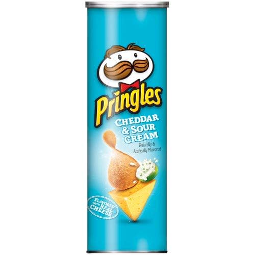 Pringles Cheddar & Sour Cream Potato Crisps (Pack of 4)