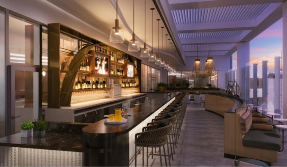 Delta’s new outdoor Sky Deck lounge is part of its new members lounge at LAX. - Credit: Courtesy Delta Airlines