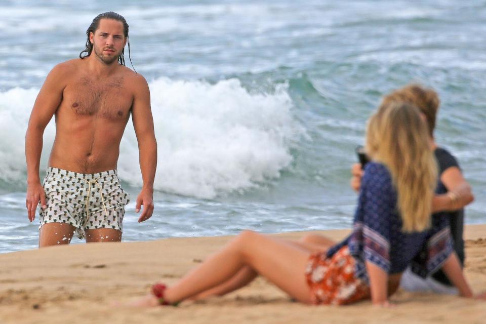 Margot Robbie and Tom Ackerley's beach day out