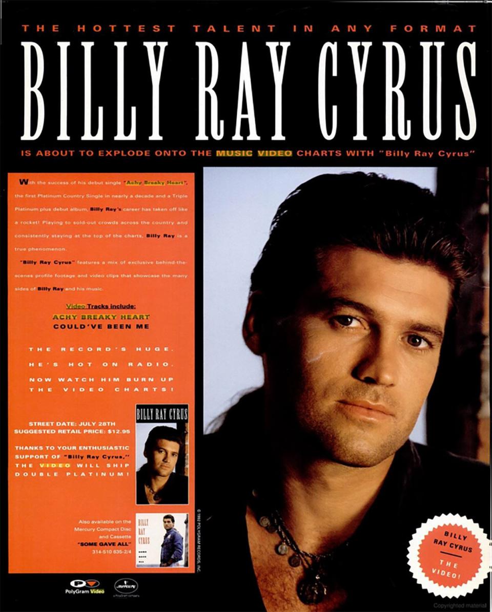 billy ray cyrus ad in billboard