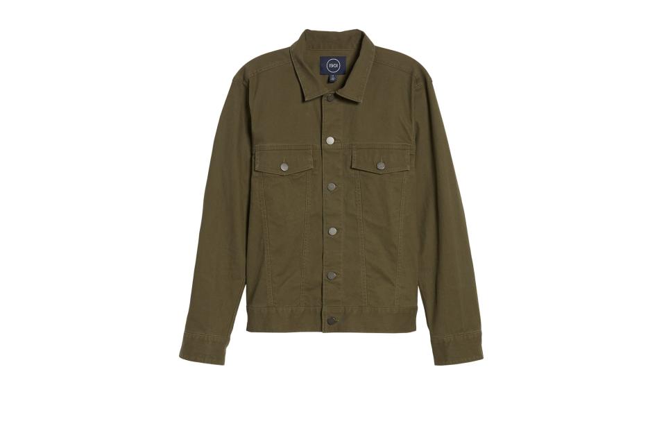 1901 stretch cotton trucker jacket