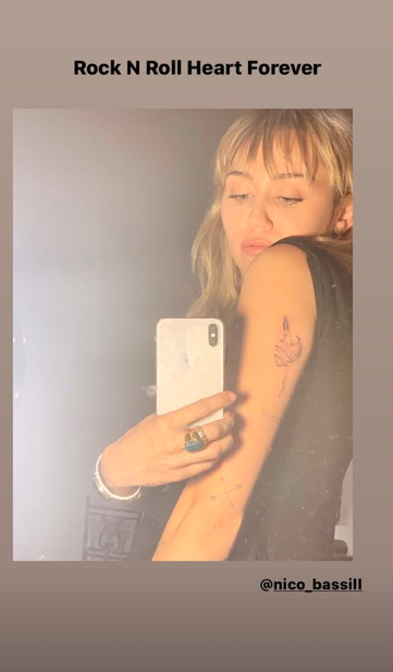 Miley opted for a 'rock n roll heart'. Photo: Instagram/mileycyrus