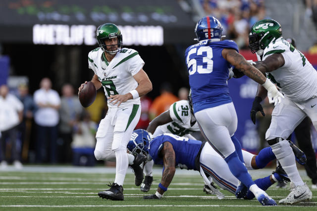 Aaron Rodgers throws a TD pass in his brief preseason debut as Jets beat  Giants 32-24 – NBC New York