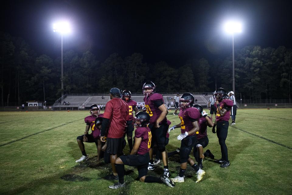 Douglas Byrd vs. Goldsboro at the 2023 Cumberland County Football Jamboree at Douglas Byrd High School on Friday, Aug. 11, 2023.