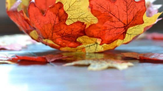 fall leaf bowl easy thanksgiving crafts for kids