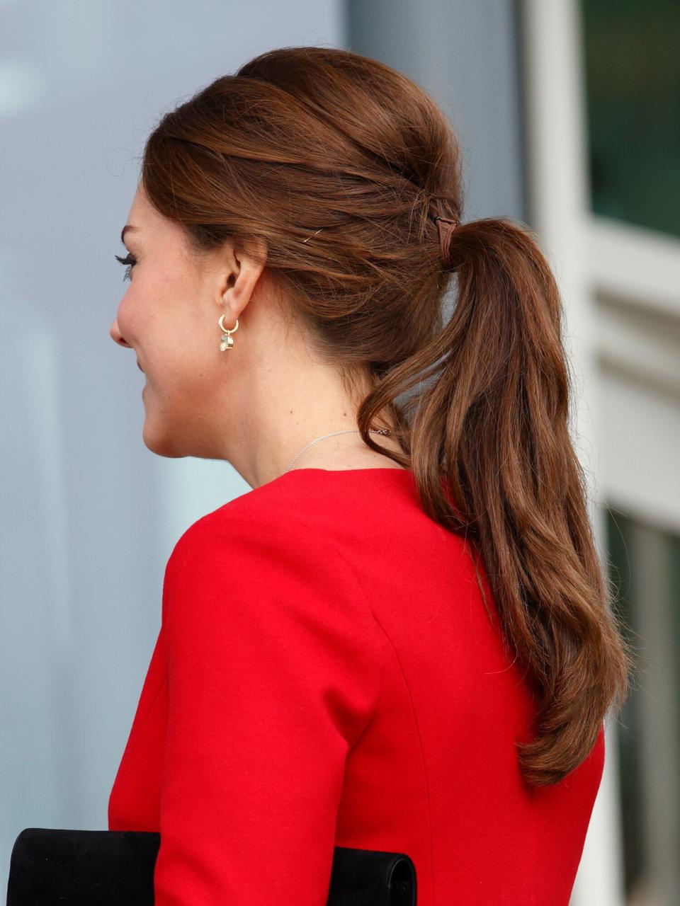 Catherine, Duchess of Cambridge (hair detail) attends the East Anglia's Children's Hospices (EACH) Norfolk Capital Appeal launch event at the Norfolk Showground on November 25, 2014 in Norwich, England
