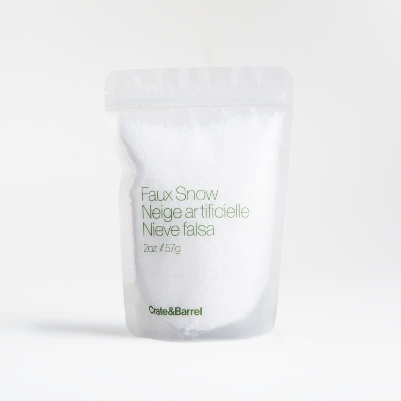 6) Crate & Barrel Faux Snow Bag