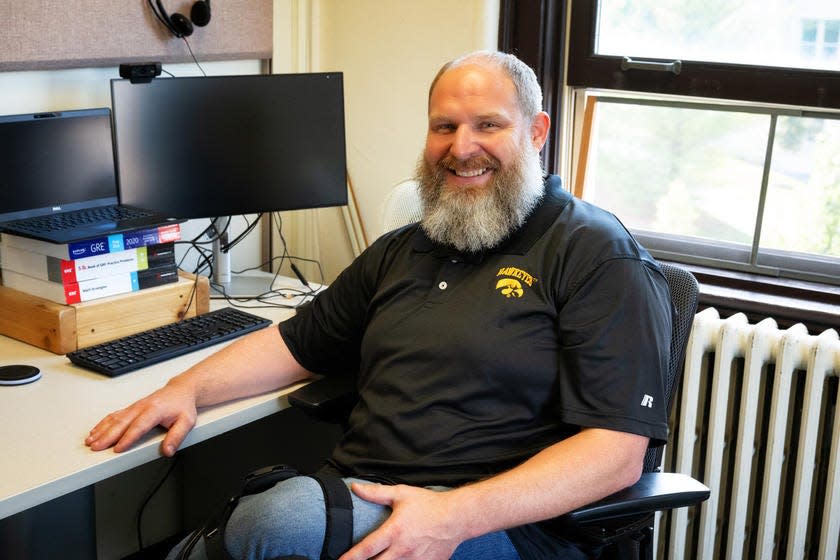 University of Iowa embedded counselor Chuck Xander is working with veteran and military-connected students.