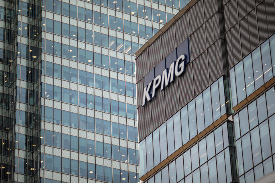 The KPMG offices stand in 15 Canada Square, Canary Wharf. Photo: by Jack Taylor/Getty Images