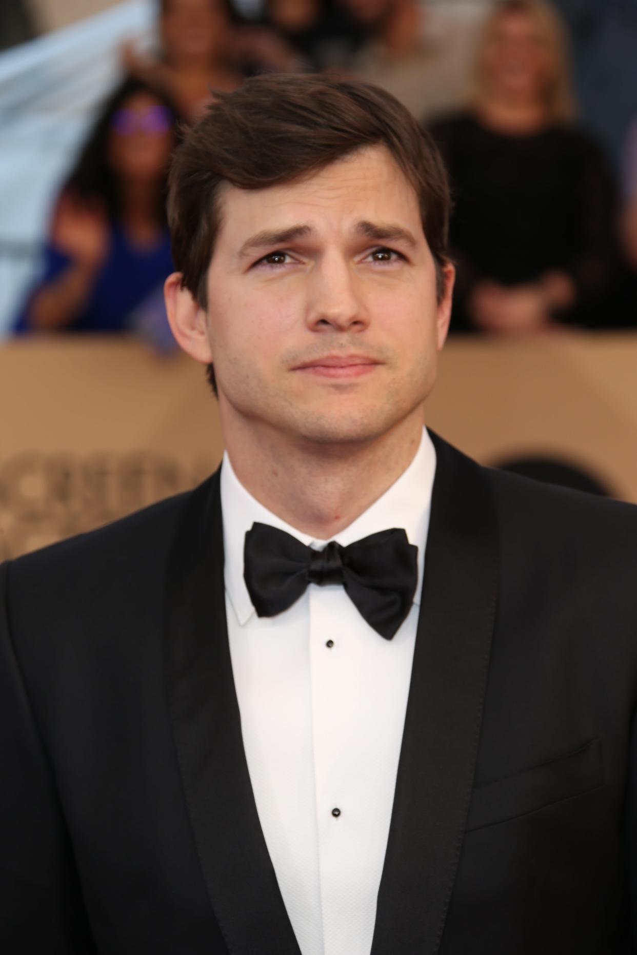 Ashton Kutcher arrives at the Screen Actors Guild Awards in Los Angeles in 2017.