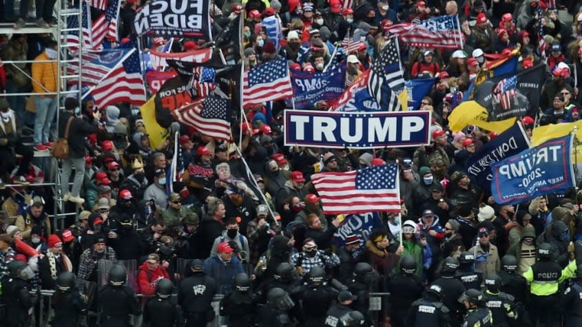 Trump supporters at the Capitol on Jan. 6, 2021.