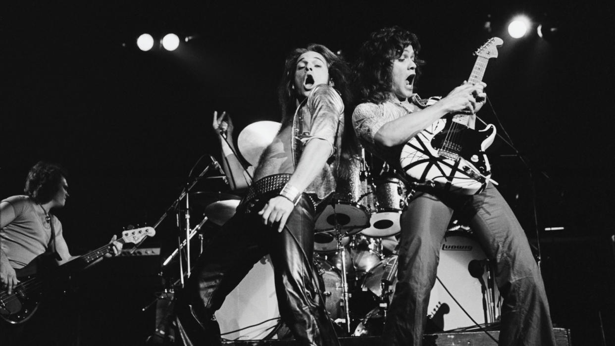  Van Halen perform at Lewisham Odeon in London, May 27, 1978. The band was opening for Black Sabbath, who were touring for their album Never Say Die!. 