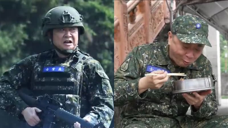 58歲邰智源「一日教召」行軍完吃了3盒鐵盒便當，被陳百祥酸：「你就是飯桶耶！」（圖／翻攝自木曜4超玩YouTube）