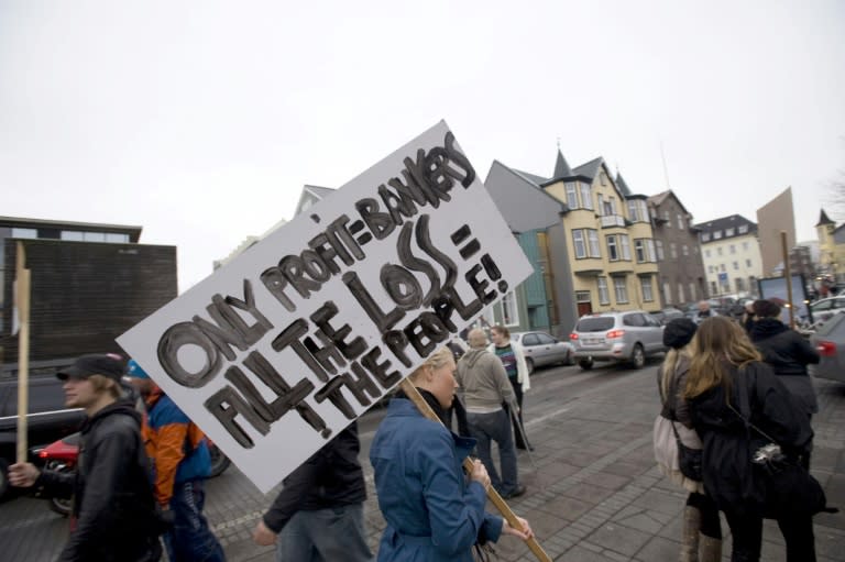 Icelanders protested for weeks over the impact of the financial meltdown