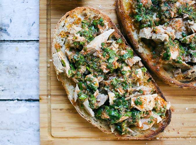 Tuna Toast with Chermoula