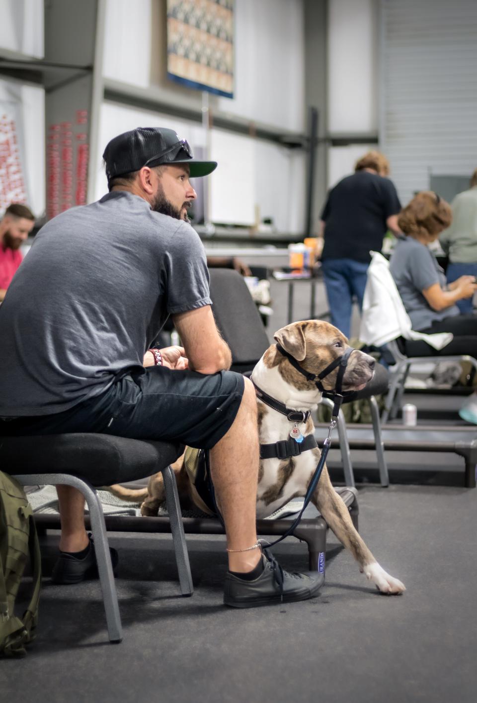 Image of veterans and training  session.