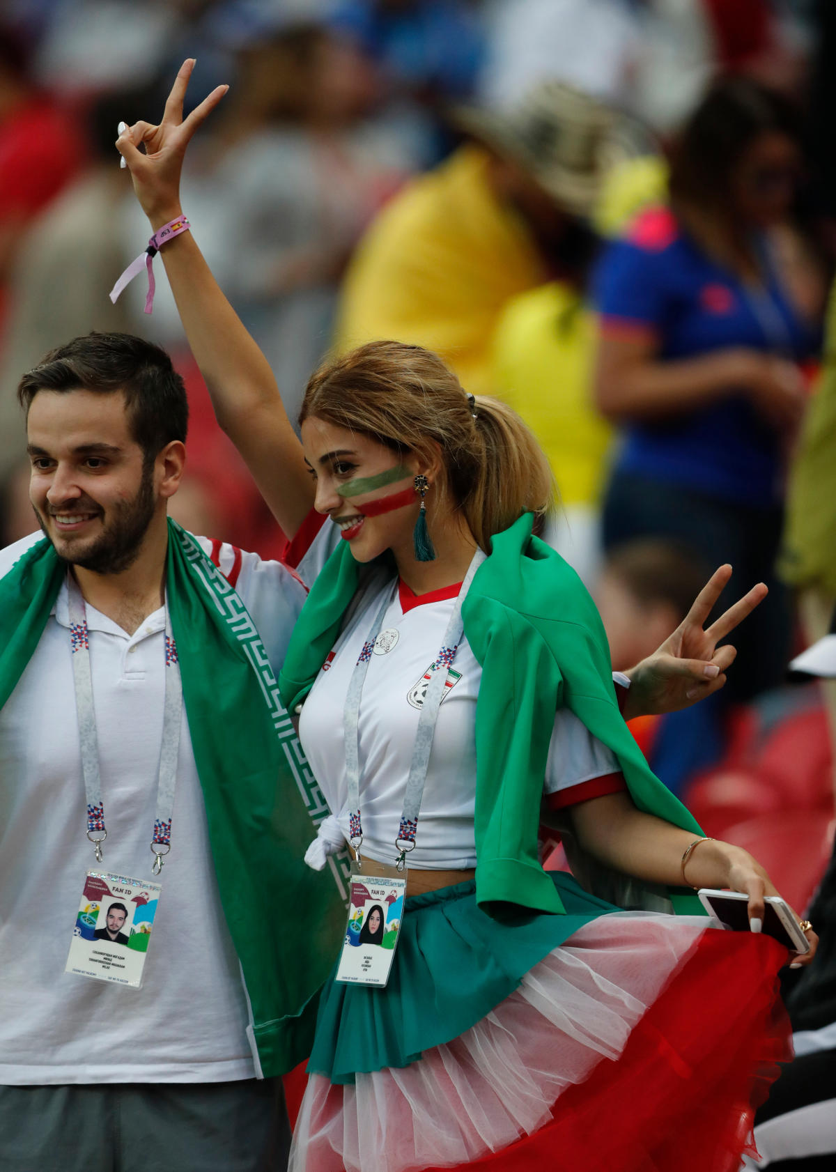 Photo of Iranian woman watching the World Cup without a hijab goes viral
