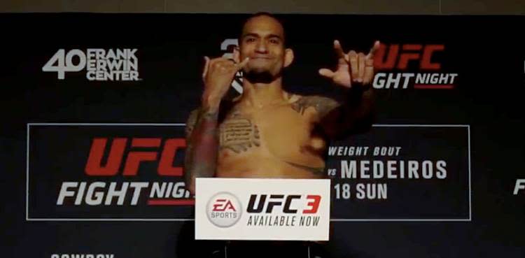 Yancy Medeiros UFC Austin Weigh-in Video