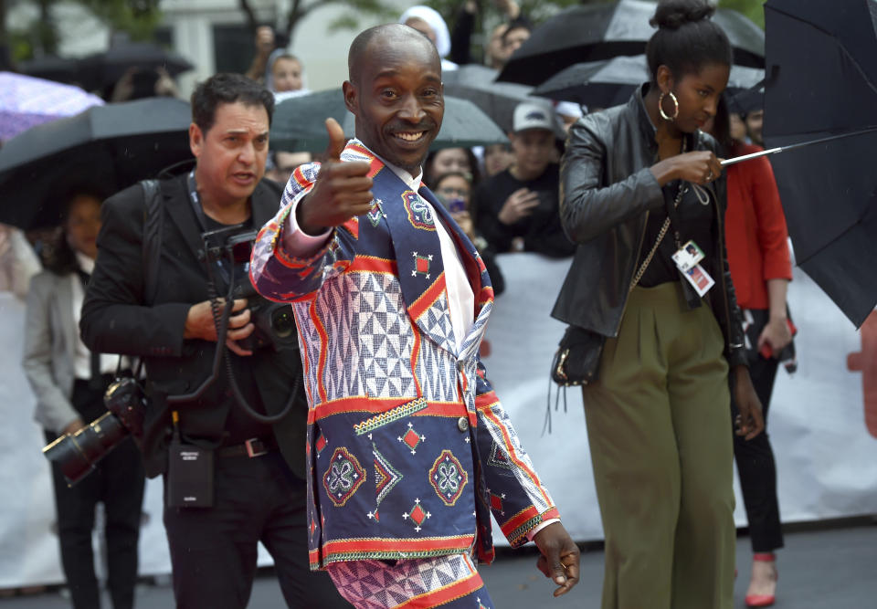 Rob Morgan gestures as he attends the premiere for "Just Mercy" on day two of the Toronto International Film Festival at the Roy Thomson Hall on Friday, Sept. 6, 2019, in Toronto. (Photo by Chris Pizzello/Invision/AP)