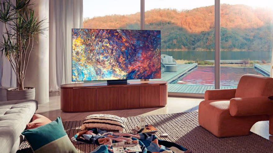 Modelo de televisor QLED de Samsung.