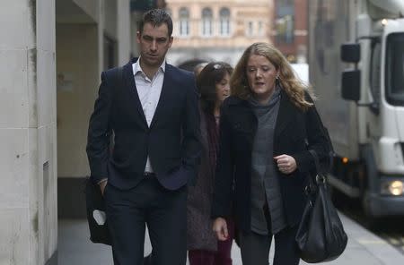 Brendan Cox (L), husband of murdered MP Jo Cox arrives the Old Bailey courthouse in London, Britain November 23, 2016. REUTERS/Neil Hall
