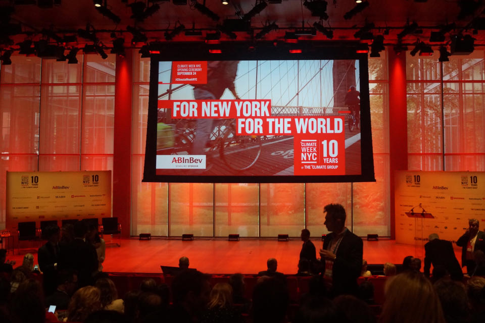 Political leaders open Climate Week NYC 2018. (Photo: Michael Walsh/Yahoo News)