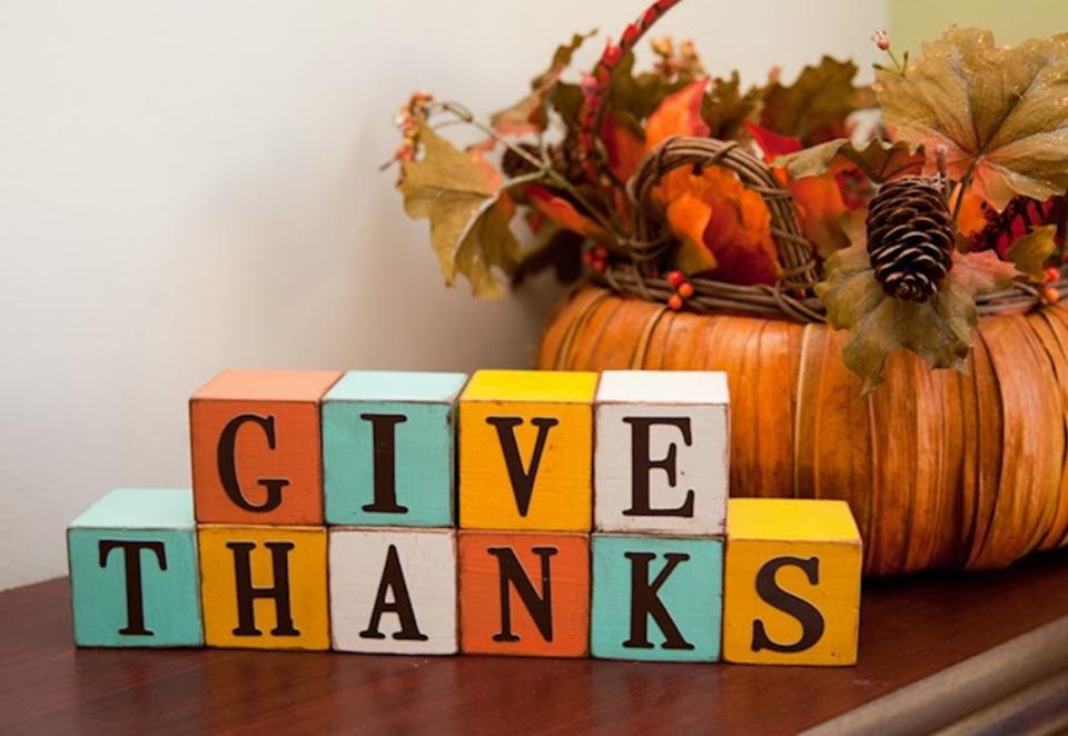 <p>Raising Memories</p><p>Have kids pick a Thanksgiving word or phrase. Then give them paint and blocks so they can write the letters to spell it out. This activity from <a href="http://www.raisingmemories.com/2013/09/decorative-thanksgiving-blocks-craft.html" rel="nofollow noopener" target="_blank" data-ylk="slk:Raising Memories;elm:context_link;itc:0;sec:content-canvas" class="link "><em>Raising Memories</em></a> will be a great way to have them channel their creativity!<br><strong><br>Related: <a href="https://parade.com/food/yeti-black-friday-2023-amazon-sale" rel="nofollow noopener" target="_blank" data-ylk="slk:Yeti Never Goes on Sale but Amazon Made an Exception for Black Friday, and Shoppers Are Filling Their Carts;elm:context_link;itc:0;sec:content-canvas" class="link ">Yeti Never Goes on Sale but Amazon Made an Exception for Black Friday, and Shoppers Are Filling Their Carts</a></strong></p>