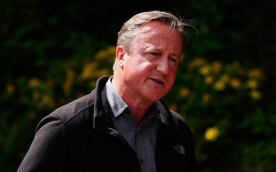 Foreign Secretary Lord David Cameron visiting Axbridge, Somerset, while on the General Election campaign trail