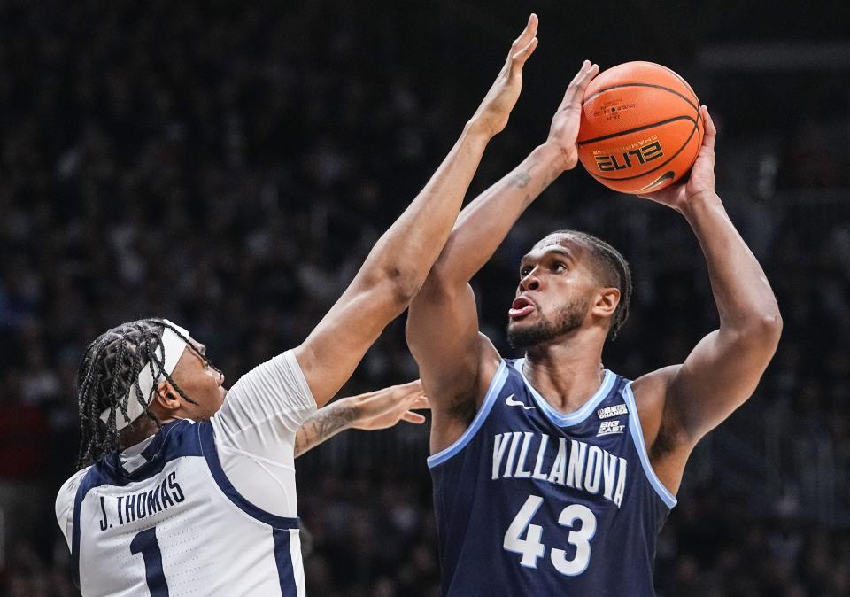 Villanova Wildcats forward Eric Dixon (43) is averaging 15.9 points per game.