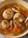 <p>A symbolic dish of past hardships, warming matzo ball soup is an essential component of the <a href="https://www.delish.com/cooking/recipe-ideas/g4062/passover-recipes/" rel="nofollow noopener" target="_blank" data-ylk="slk:Passover;elm:context_link;itc:0;sec:content-canvas" class="link ">Passover</a> feast. The time and effort you invest really pays off here; plus, it couldn’t be easier. Throw a few roughly chopped vegetables, a <a href="https://www.delish.com/cooking/recipe-ideas/g3476/whole-chicken-recipes/" rel="nofollow noopener" target="_blank" data-ylk="slk:whole chicken;elm:context_link;itc:0;sec:content-canvas" class="link ">whole chicken</a> or two, some herbs, and <a href="https://www.delish.com/cooking/recipe-ideas/a37533215/chicken-broth-recipe/" rel="nofollow noopener" target="_blank" data-ylk="slk:chicken stock;elm:context_link;itc:0;sec:content-canvas" class="link ">chicken stock</a> into a large pot and basically walk away for two hours.</p><p>Get the <strong><a href="https://www.delish.com/cooking/recipe-ideas/a19473716/best-chicken-matzo-ball-soup-recipe/" rel="nofollow noopener" target="_blank" data-ylk="slk:Chicken Matzo Ball Soup recipe;elm:context_link;itc:0;sec:content-canvas" class="link ">Chicken Matzo Ball Soup recipe</a></strong>.</p>