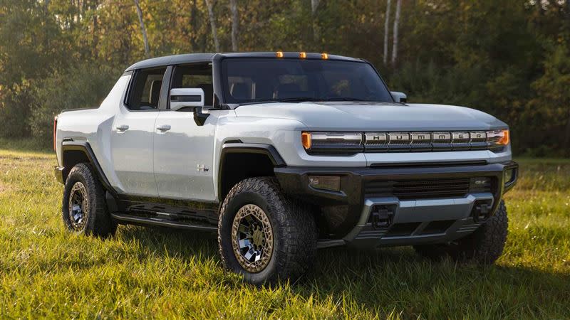 GMC Hummer EV同樣擁有粗曠外觀。（圖／翻攝自GMC官網）