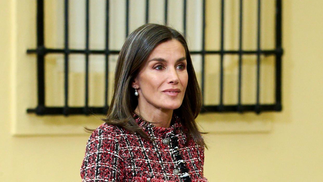 Queen Letizia of Spain attends the annual meeting with members of Princess of Asturias Foundation at the El Pardo Palace on June 13, 2024 in Madrid, Spain. (Photo by Carlos Alvarez/Getty Images)