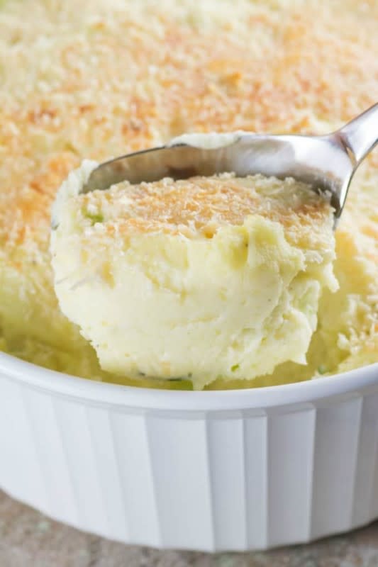 <p>Noshing with the Nolands</p><p>Enjoy everyone's favorite side but prep it in advance to make the holiday meal easier. Get this <a href="https://noshingwiththenolands.com/make-ahead-mashed-potatoes-recipe/" rel="nofollow noopener" target="_blank" data-ylk="slk:Make-Ahead Mashed Potatoes;elm:context_link;itc:0;sec:content-canvas" class="link ">Make-Ahead Mashed Potatoes</a> recipe!</p>