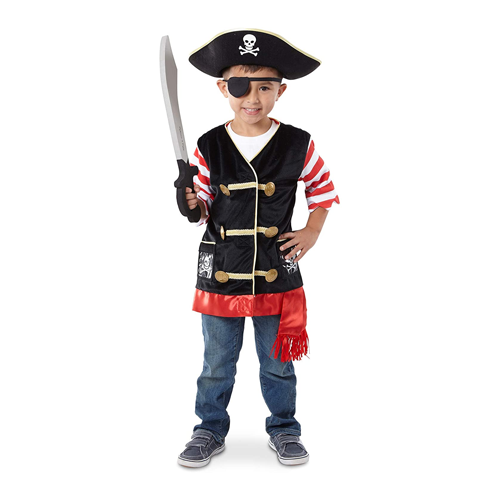 Kid in a pirate costume