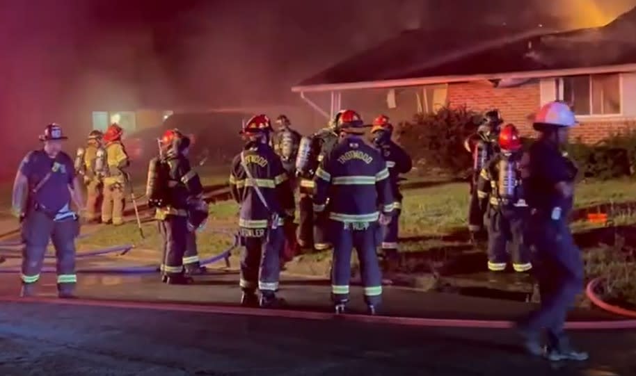 Crews on scene of working house fire in Trotwood