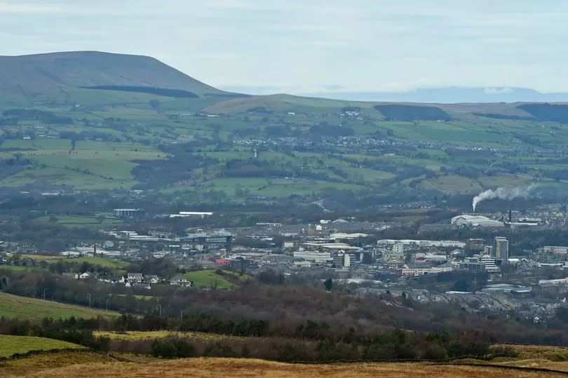 Burnley and Pendle Hill backdrop