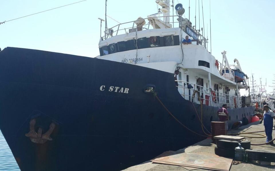 The C-Star vessel moored at the Port of Famagusta, in Northern Cyprus  - Credit: Nadire Bahadi