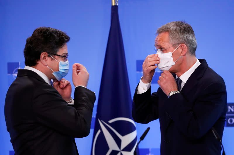 NATO Secretary General Stoltenberg meets Ukrainian Foreign Minister Kuleba in Brussels