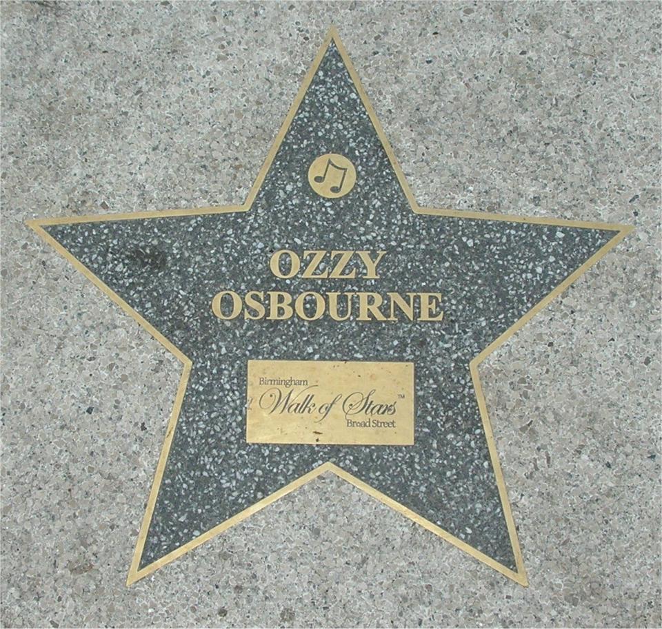 Ozzy's 'Walk of Stars' star.