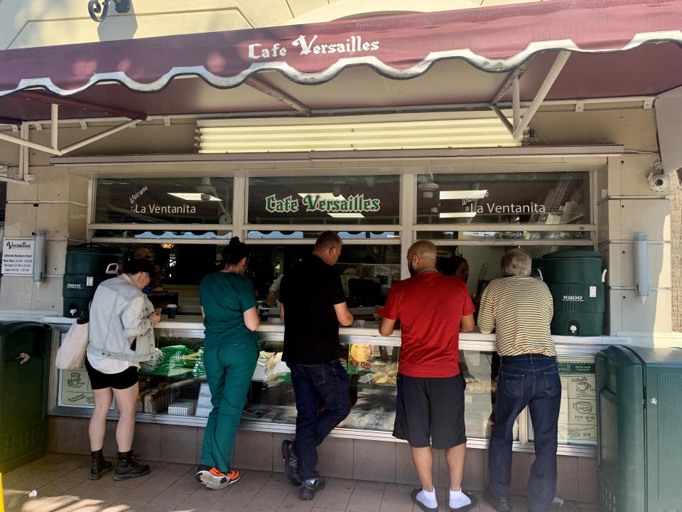 Café Versailles in the Little Havana section of Miami, Florida on Feb. 24, 2020. (Caitlin Dickson/Yahoo News)