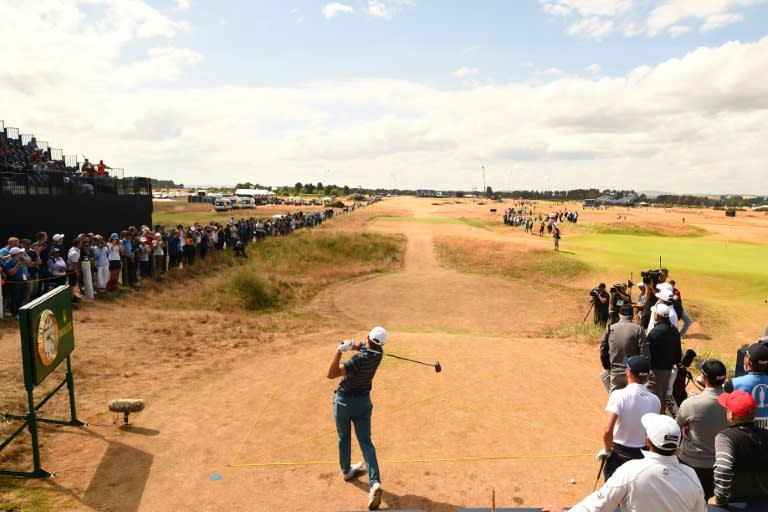 The sixth hole known as 'Hogan's Alley' at Carnoustie may be a par five but it is one that rarely gives and is usually played into the wind