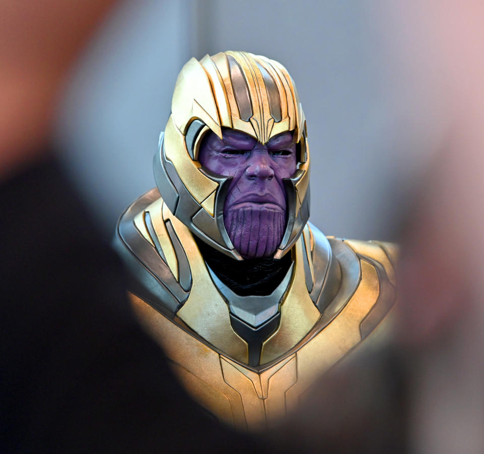 Una persona disfrazada de Thanos en el Comic Con 2019 en Nueva York - (Photo by Dia Dipasupil/Getty Images for ReedPOP )