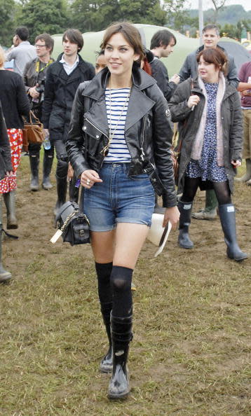 Alexa Chung at Glastonbury, 2008 