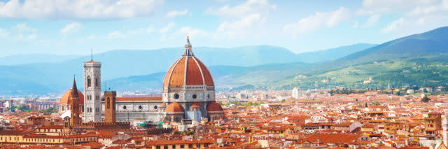 Panorama of Florence and Saint Mary.